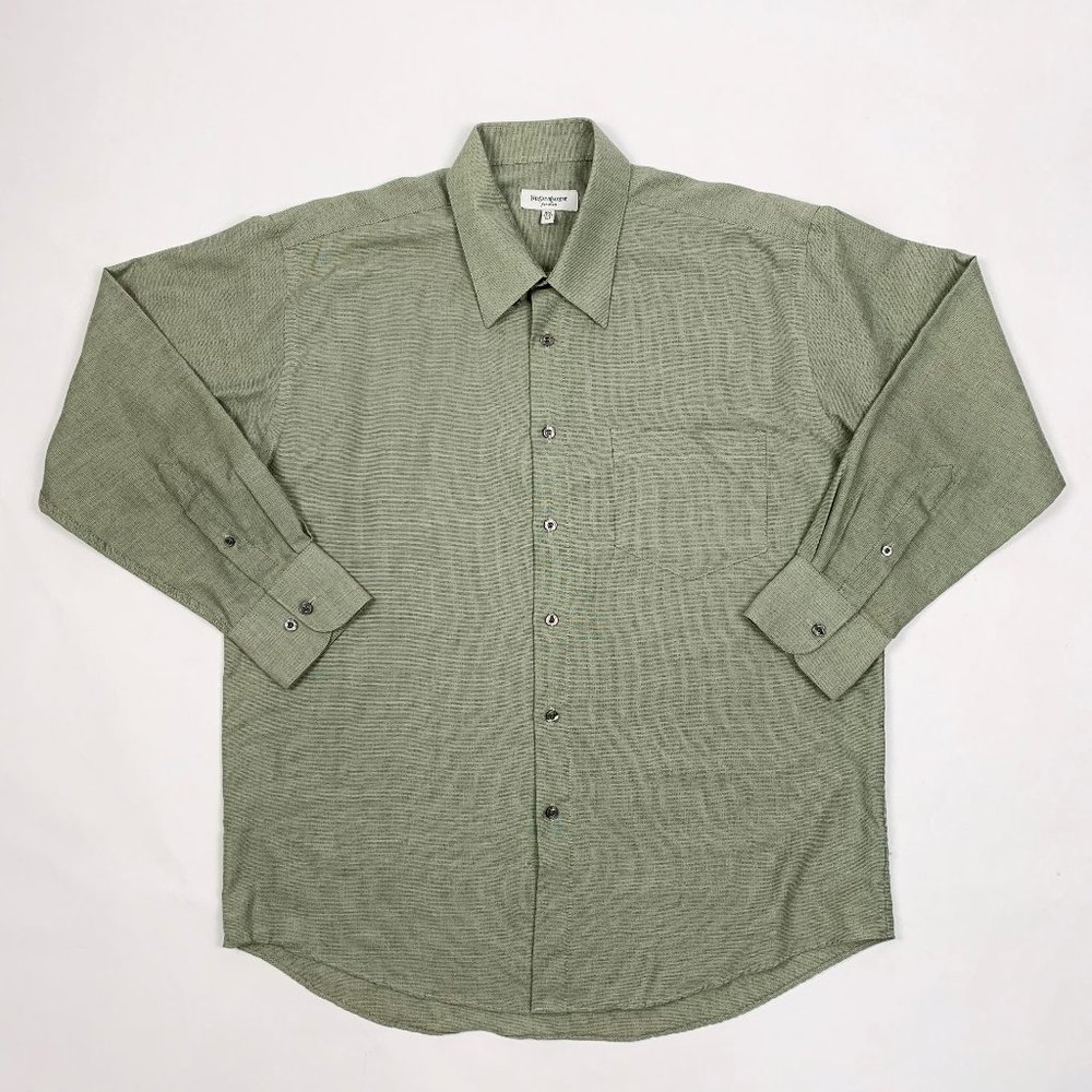 Yves Saint Laurent for Men Green Button Down shirt